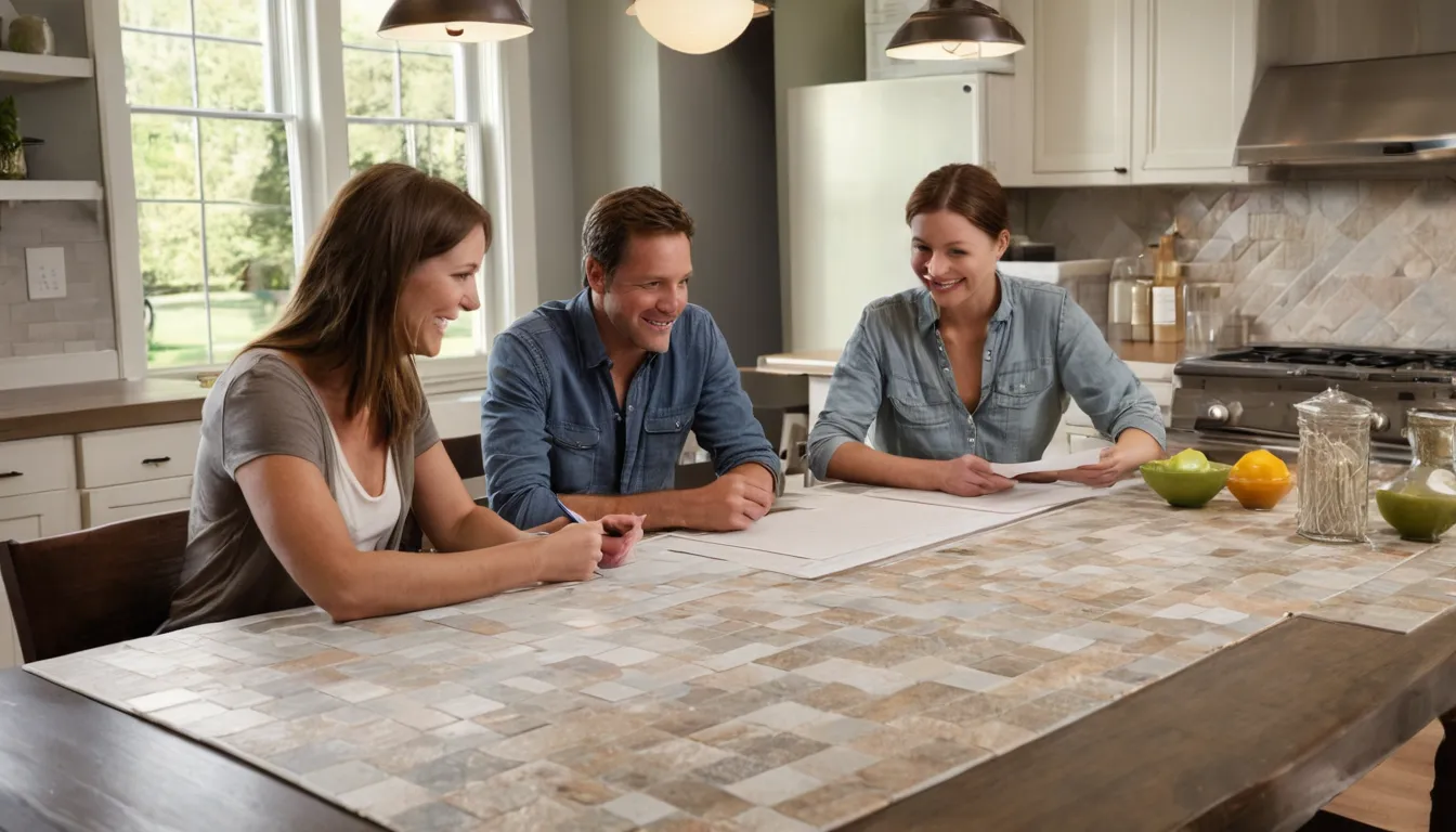 A homeowner reviewing remodel plans with a local provider in the Salt Lake City area